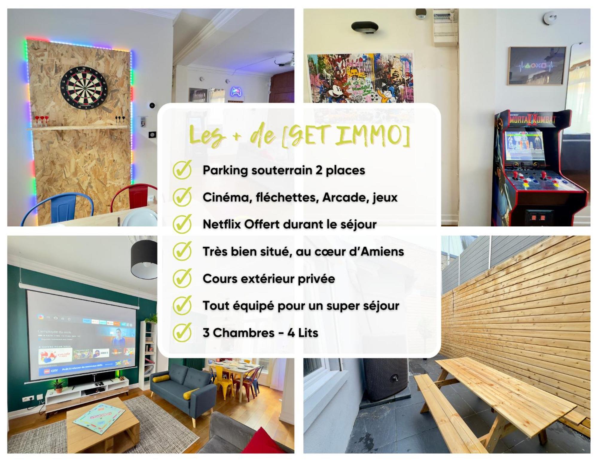 Maison 3Ch - Cinema - Game Room - Parking - Gare 아미앵 외부 사진